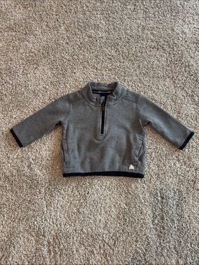 GAP Gray Quarter-Zip Pullover 6-12 M